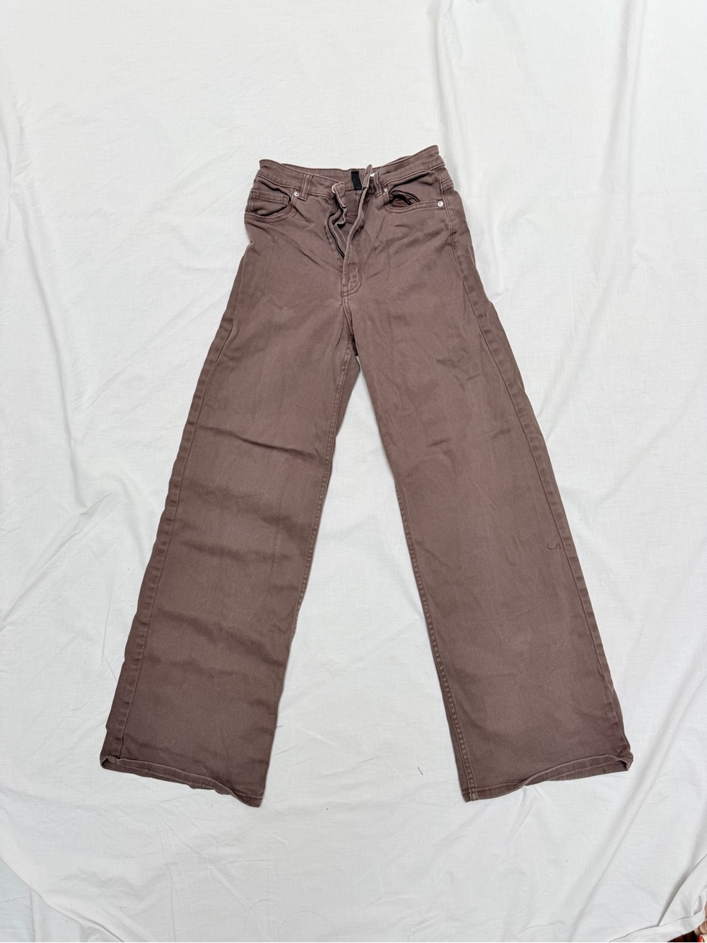 H&M Brown Flare Wide-Leg Jeans